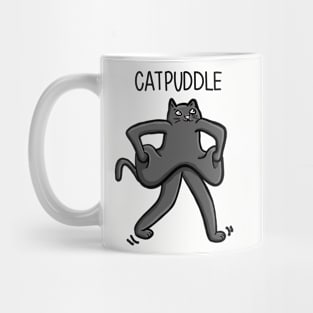 Standing CATPUDDLE Funny cat as a puddle Digital Illustration Mug